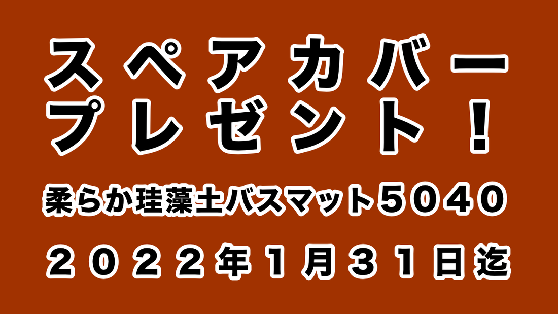 スペアカバープレゼント！　ふわふわ柔らか珪藻土バスマット5040