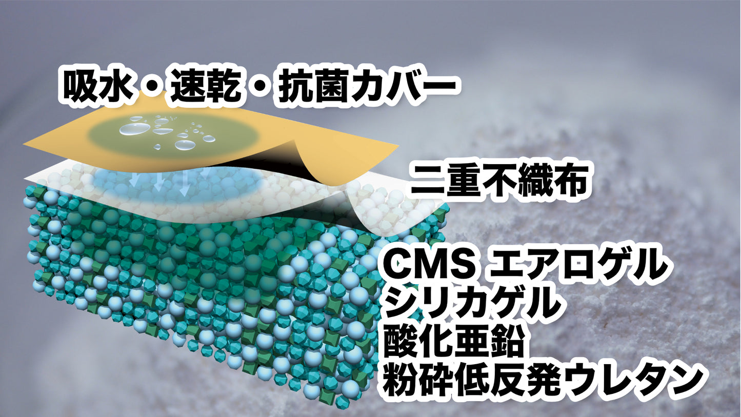 【洗えて清潔 】珪藻土の約２.５倍乾燥力 CMSエアロゲルバスマット10TH　特別限定品